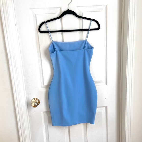 Simple Blue Mini Dress - Picture 2 of 4